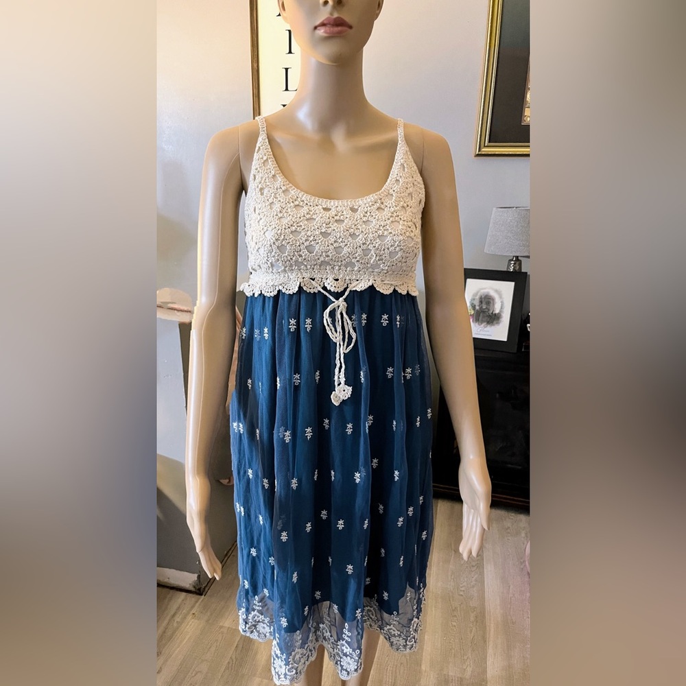 Keren hart boho crochet/tulle dress